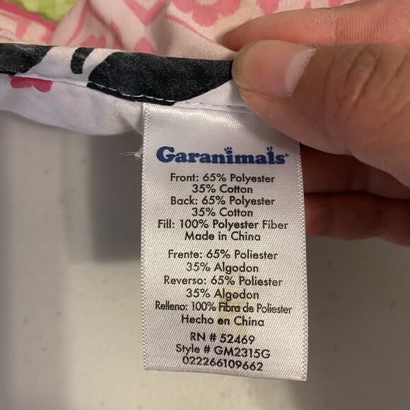 Y2K Garanimals Baby Blanket Quilt 31.5X41” Animal Giraffe Monkey Butterfly Cat - Picture 8 of 9